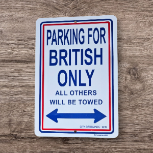British Only Parking Sign: FLBO
