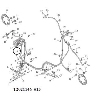 Triumph ABS Brake Line T2021146